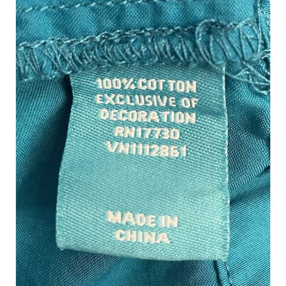 Calypso St. Barth For Target Shift Dress Size 16 Turquoise Cotton Spring - Picture 5 of 6